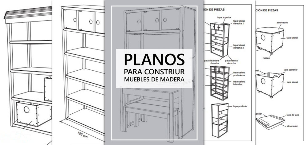 Planos para construir muebles de madera | Descarga Gratis PDF