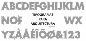 tipografías para Arquitectura Arquinube