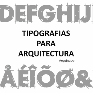 Tipografías para Arquitectura