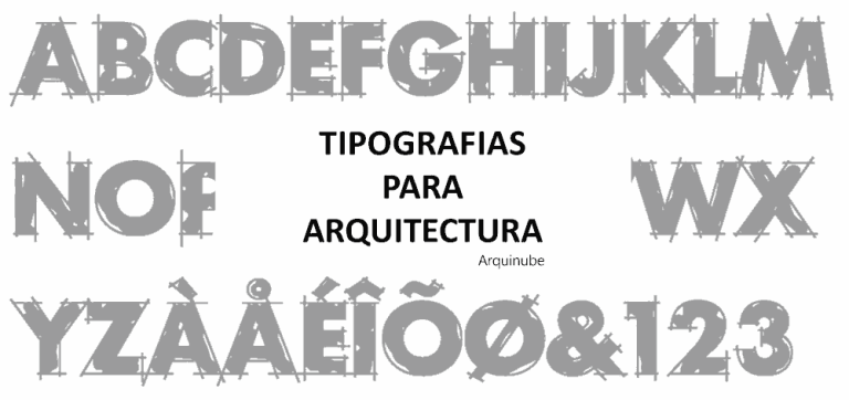 tipografías para Arquitectura Arquinube