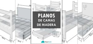 planos de cama de madera