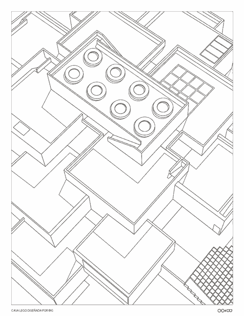 arquitectura para colorear cubos