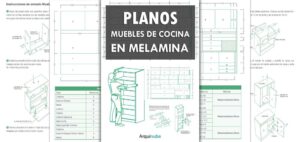 planos de muebles de cocina en melamina